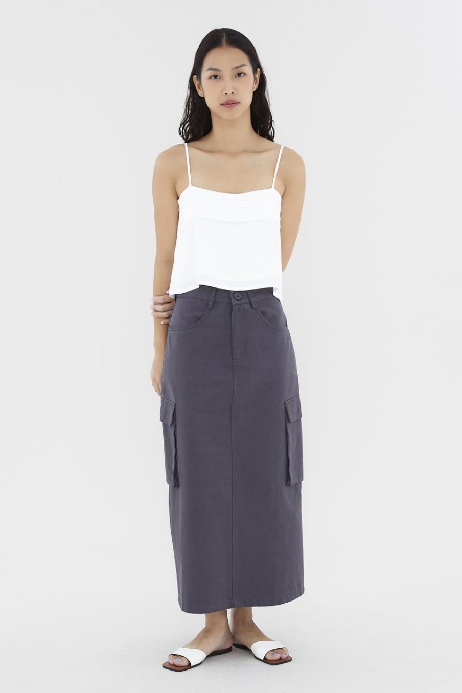 Women The Editor's Market Skirts | Arvide Cargo Skirt Charcoal