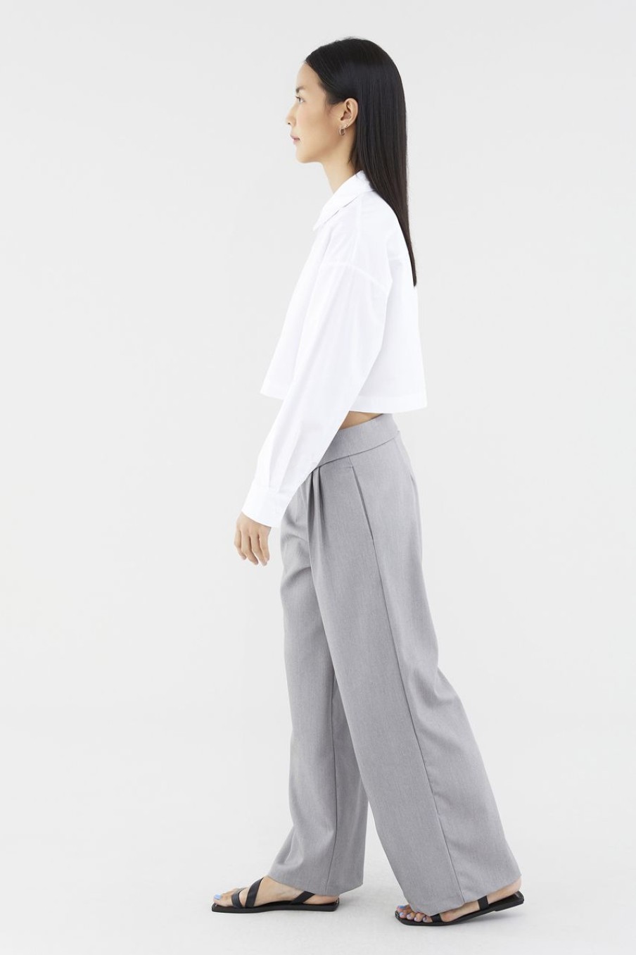 Women The Editor's Market Tops | Casavie Crop Shirt White