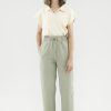 Women The Editor's Market Pants | Tahlea Drawstring Tapered Pants Lemongrass