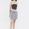 Women The Editor's Market Skirts | Vanrell Linen Low-Rise Skirt Elephant