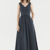 Women The Editor's Market Dresses | Taria Open-Back Dress Navy Blue