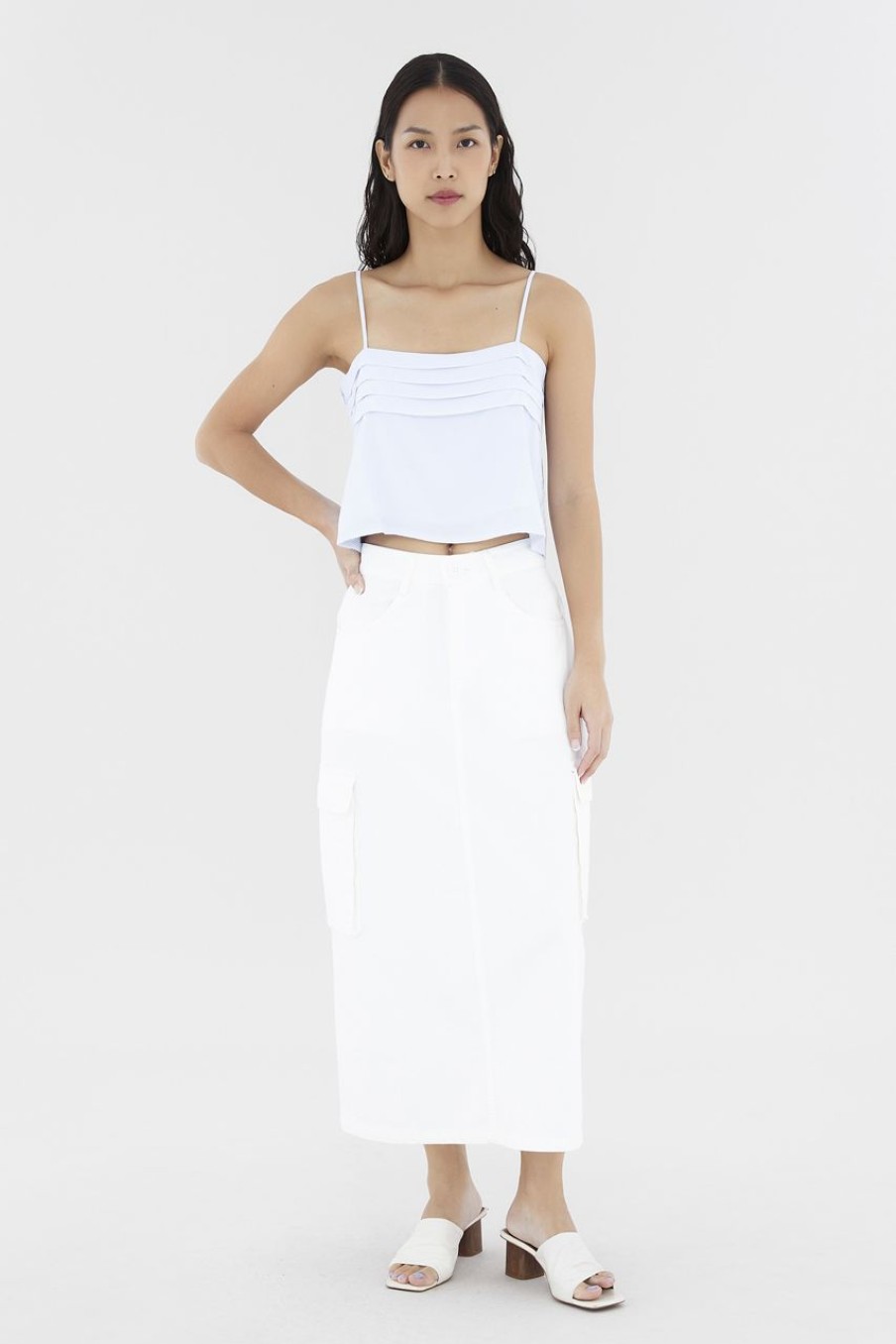 Women The Editor's Market Skirts | Arvide Cargo Skirt White