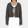 Women The Editor's Market Outerwear | Zephy Front-Tie Relaxed Cardigan Thyme