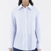 Women The Editor's Market Tops | Ryler Relaxed Stripes Shirt Light Blue