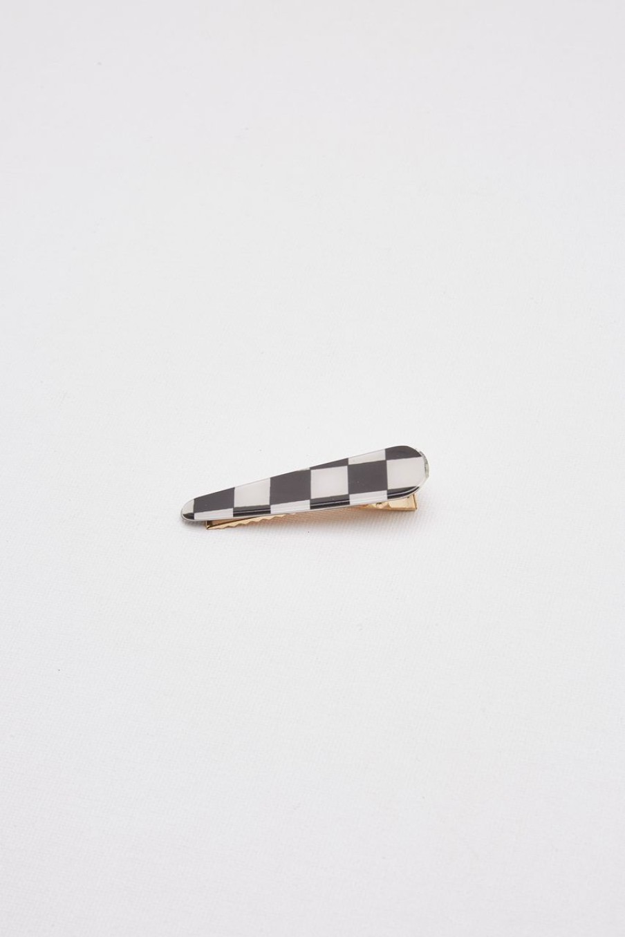 Women Afterall Hair Accessories | Glenda Hair Clip Ivory/Black Checks