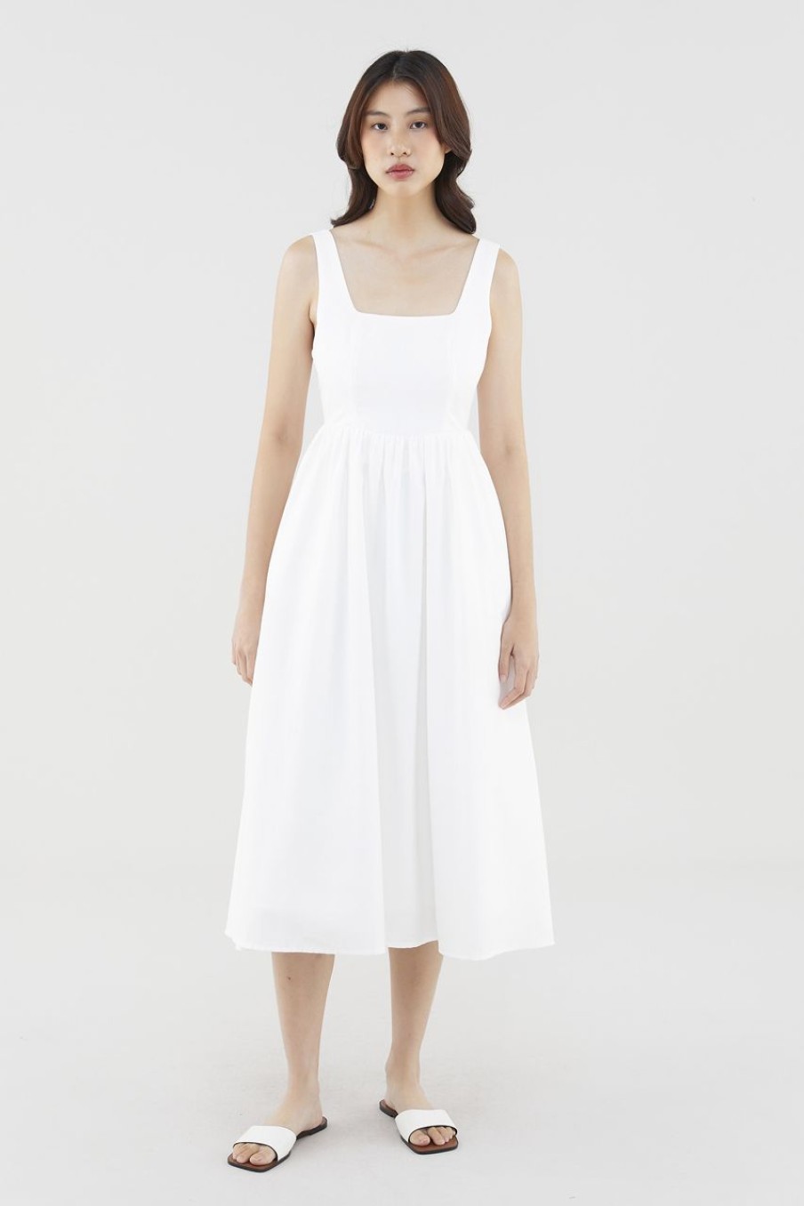 Women The Editor's Market Dresses | Gerica Back Cut-Out Dress White