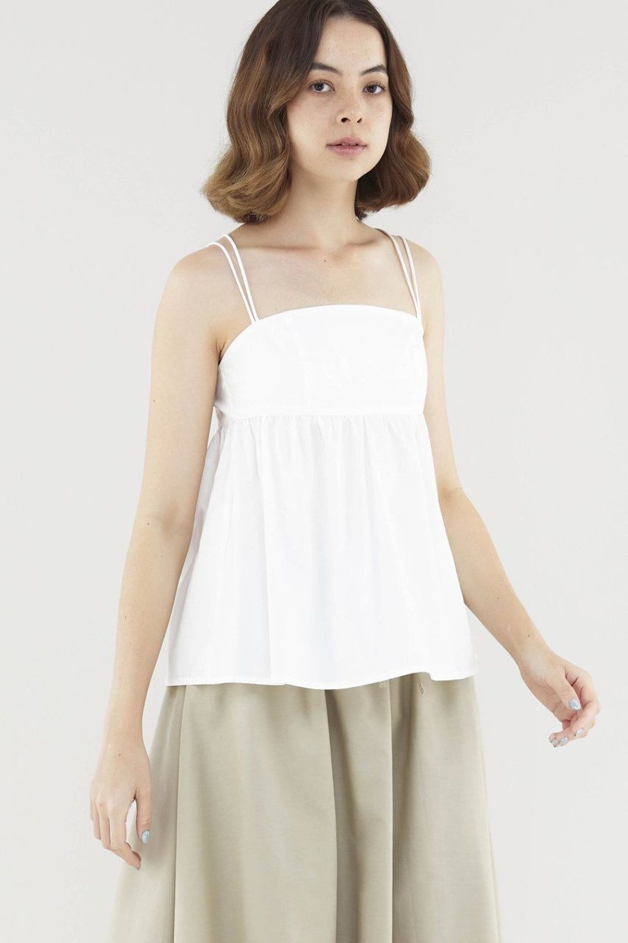 Women The Editor's Market Tops | Quindelyn Babydoll Top White