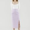 Women The Editor's Market Skirts | Elisia Linen Slip Skirt Lilac