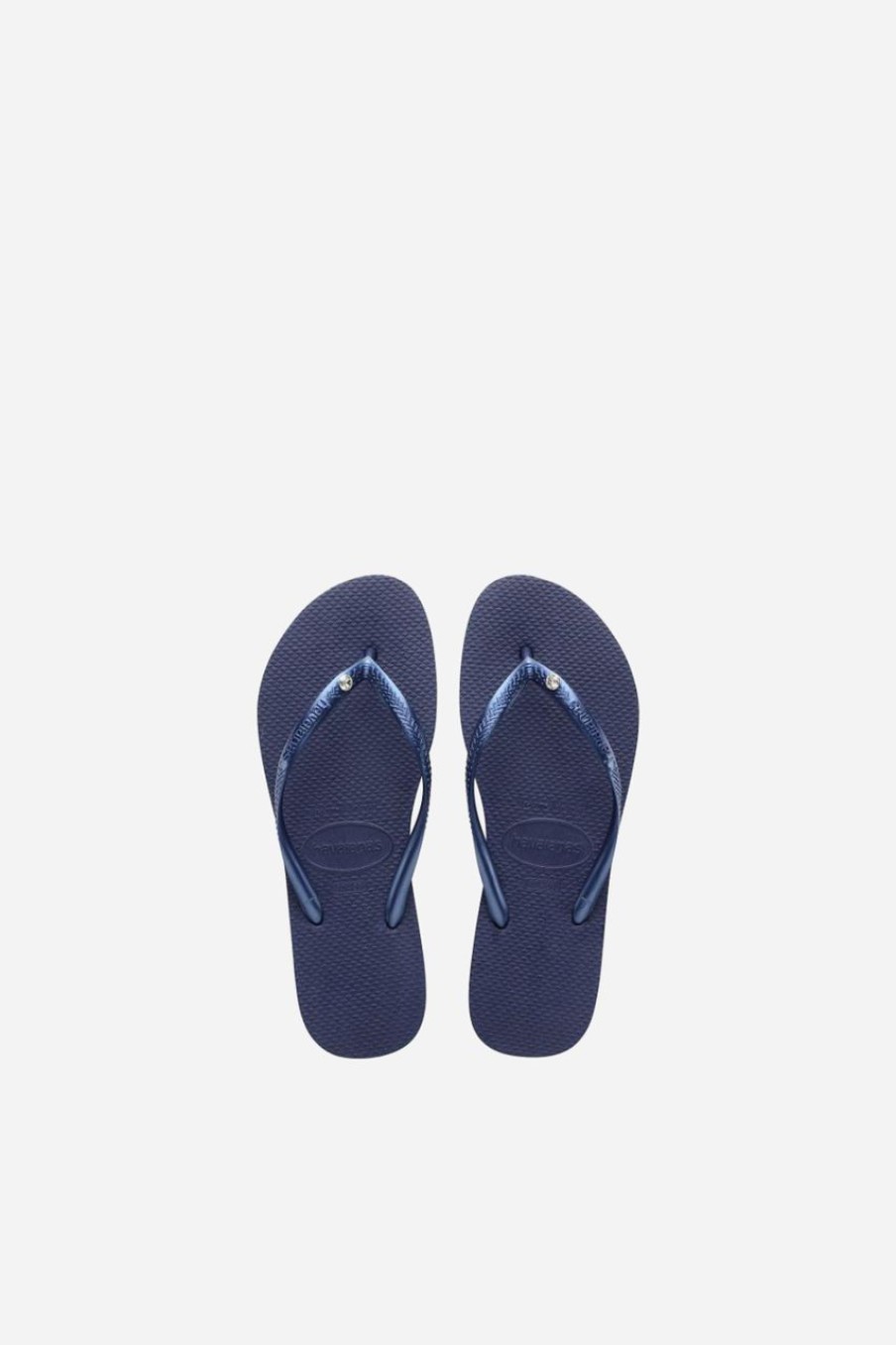 Women Havaianas Slippers | Havaianas Women Flip Flop Navy Blue - Slim Crystal Sw