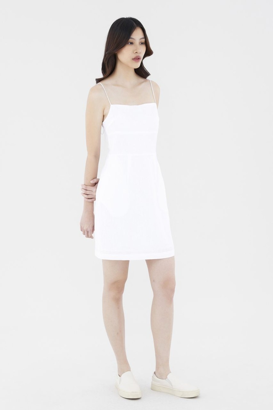 Women The Editor's Market Dresses | Junnifer Linen Mini Dress White