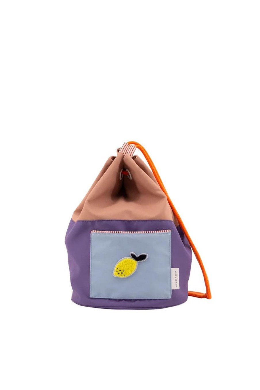 Kids Evryday Studios | Sticky Lemon Colourblock Knapsack Chocolate Au Lait