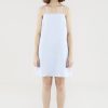 Women The Editor's Market Dresses | Aurova Linen Back-Tie Dress Dusty Blue