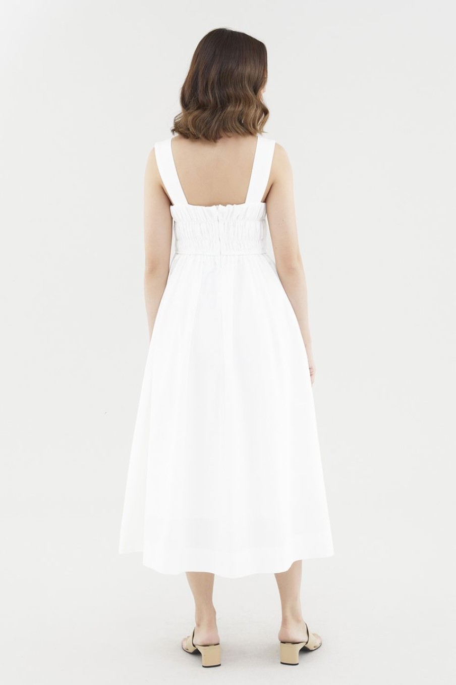 Women The Editor's Market Dresses | Stefani Ruched Dress White