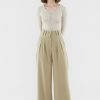 Women The Editor's Market Pants | Betsey Wide-Leg Pants Husk