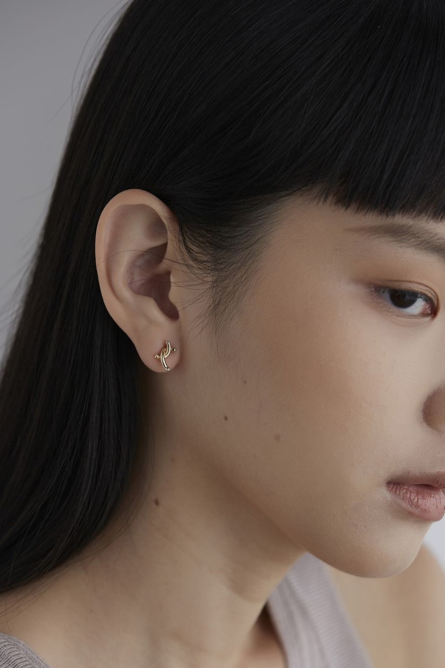 Women Afterall Earrings | Hallie Ear Studs Gold