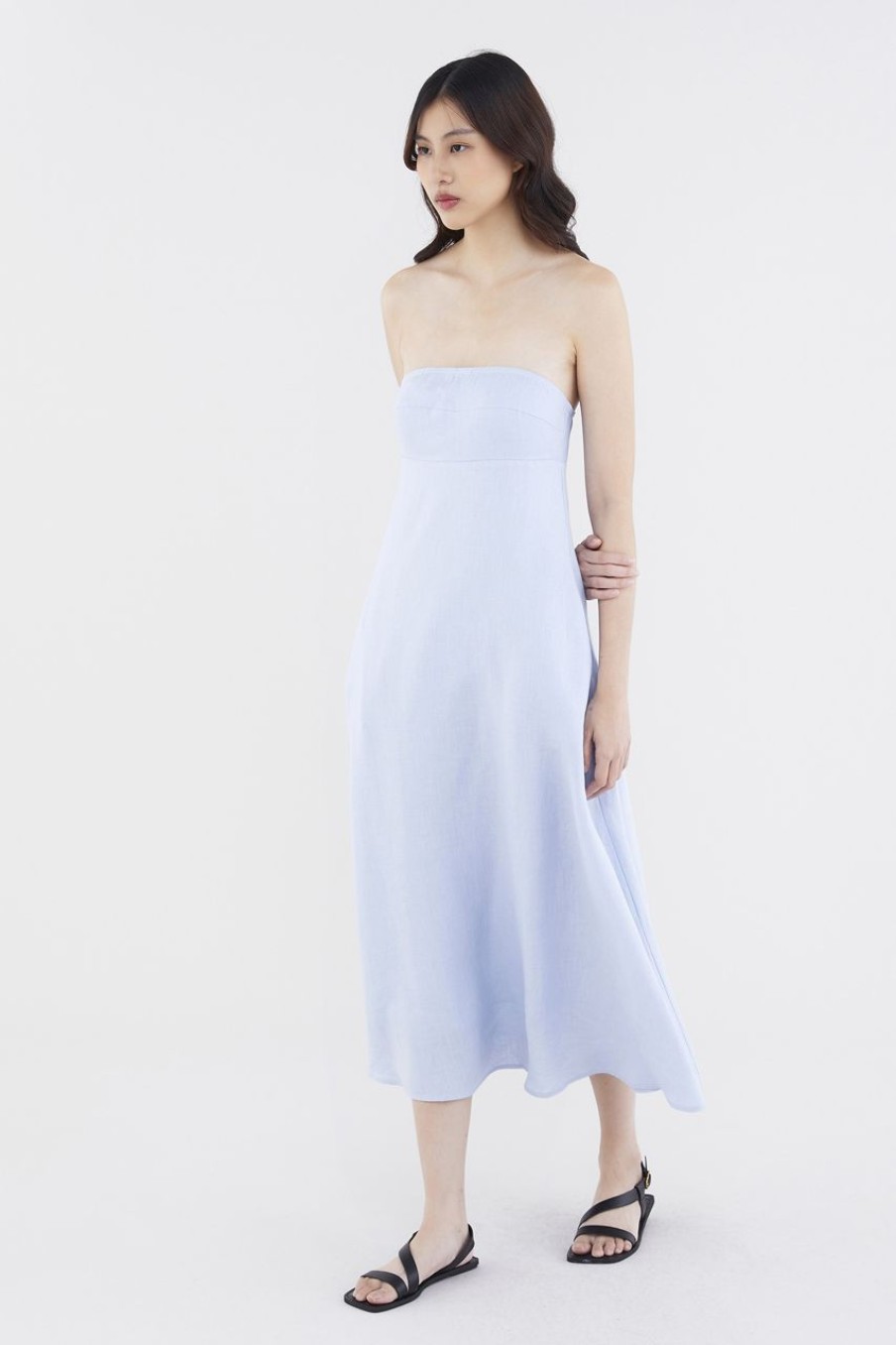 Women The Editor's Market Dresses | Alexis Linen Empire Tube Dress Mirage