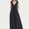 Women The Editor's Market Dresses | Zulema Broderie Maxi Dress Black