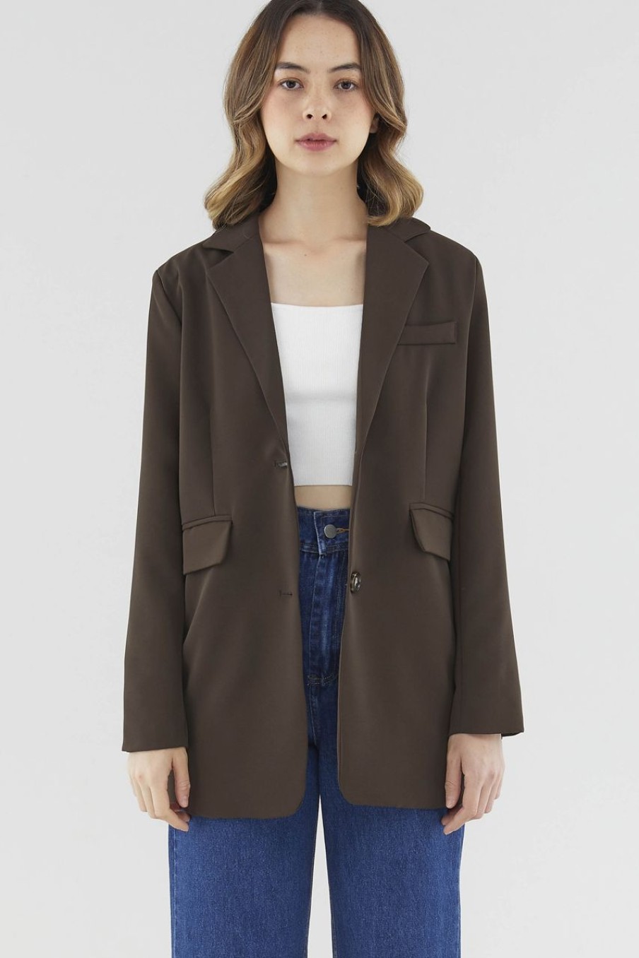 Women The Editor's Market Outerwear | Finella Padded Blazer Cedar