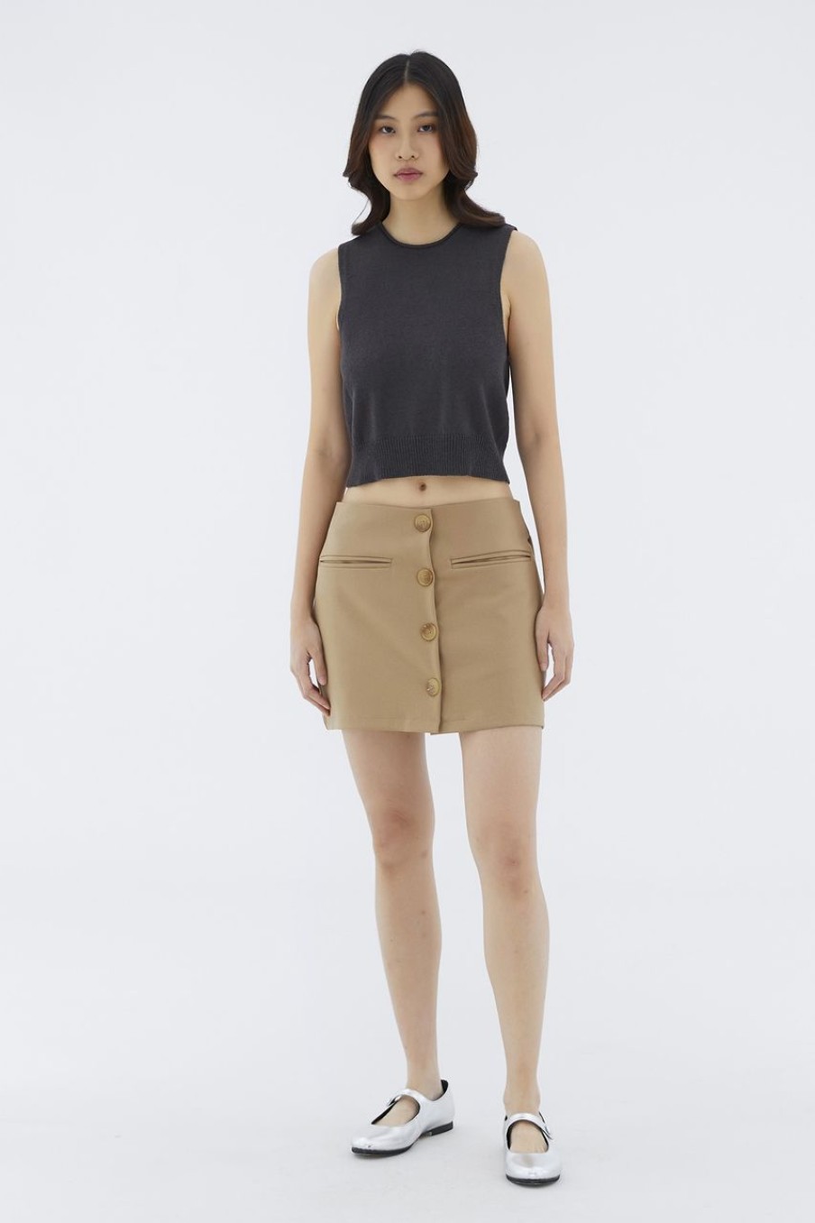 Women The Editor's Market Skirts | Felane Low-Rise Mini Skirt Chestnut