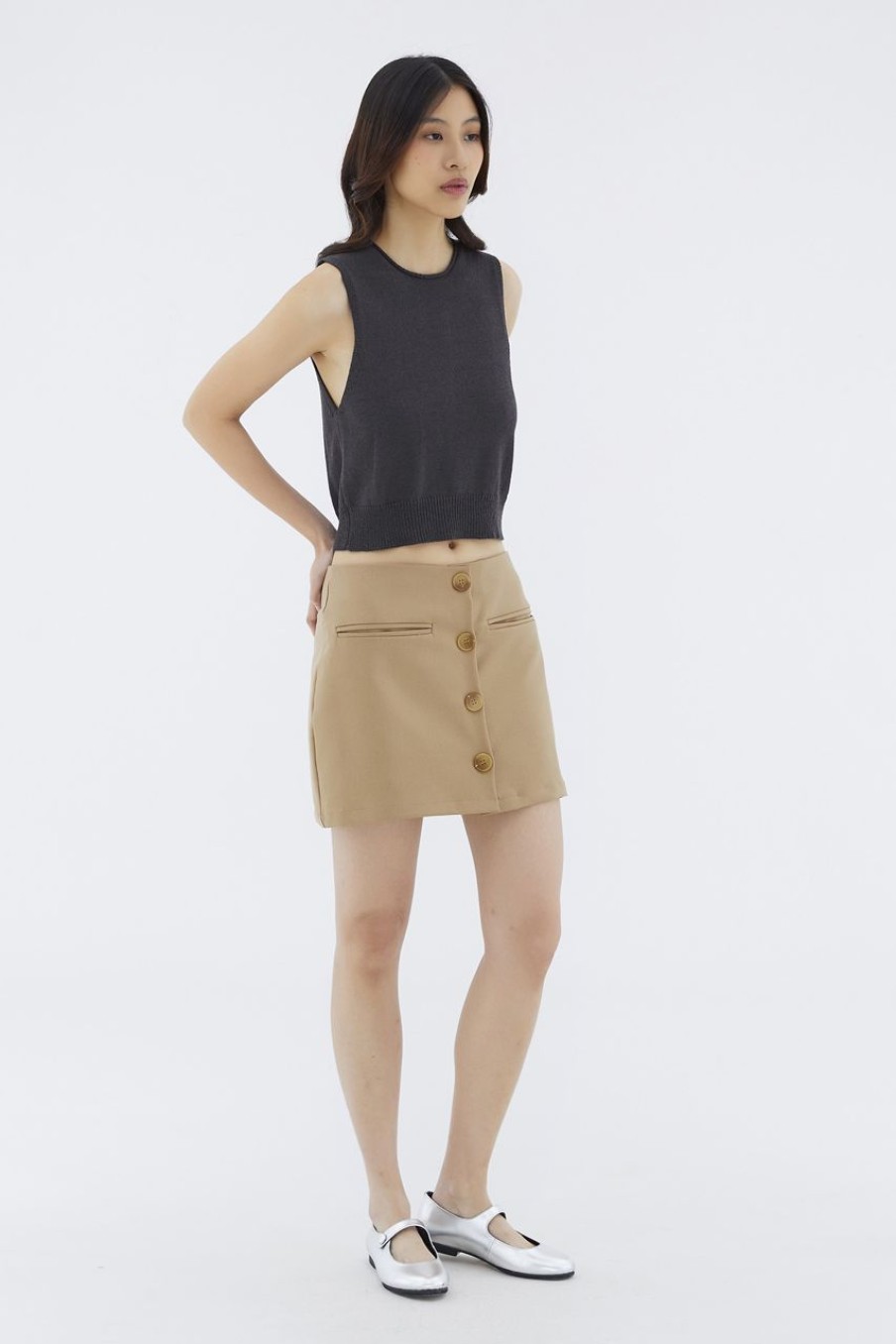 Women The Editor's Market Skirts | Felane Low-Rise Mini Skirt Chestnut