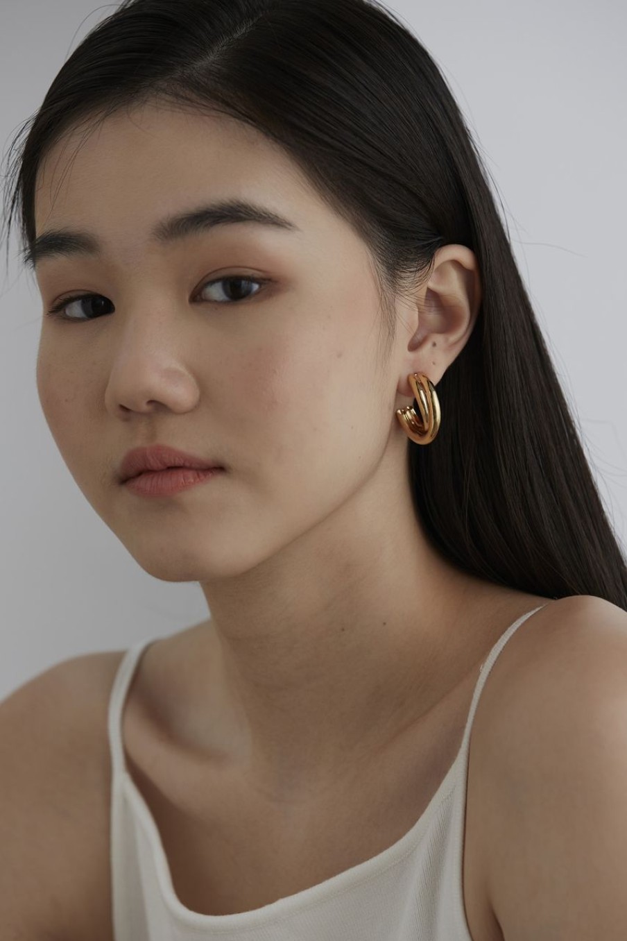 Women Afterall Earrings | Erin Hoop Earrings Gold