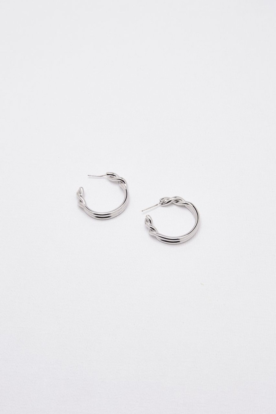 Women Afterall Earrings | Geneva Hoop Earrings Silver