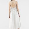 Women The Editor's Market Dresses | Zelda Linen Cross-Back Dress Sand