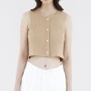 Women The Editor's Market Tops | Judave Button-Down Top Biscuit