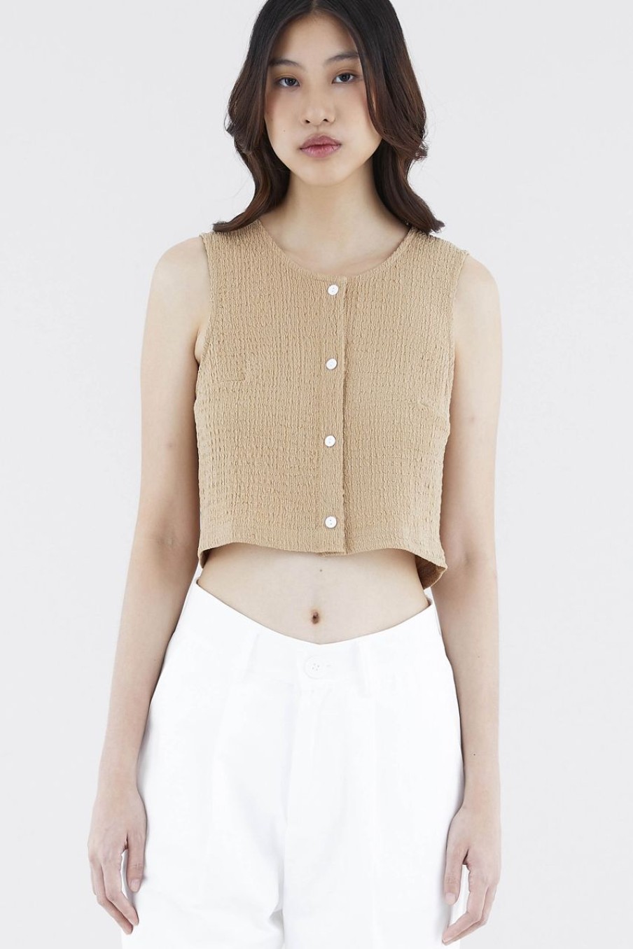 Women The Editor's Market Tops | Judave Button-Down Top Biscuit