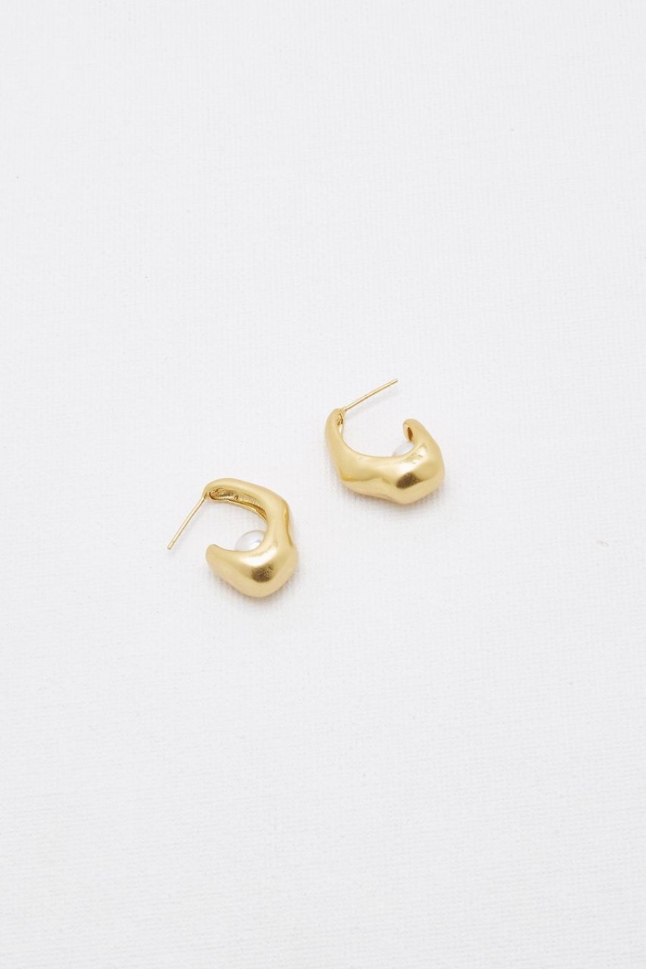 Women Afterall Earrings | Maple Hoop Earrings Matte Gold