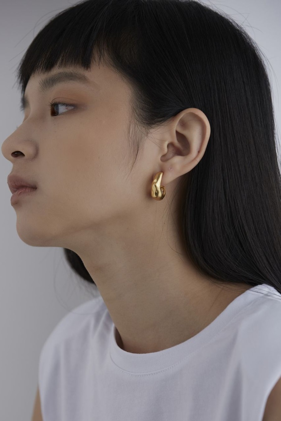 Women Afterall Earrings | Maple Hoop Earrings Matte Gold