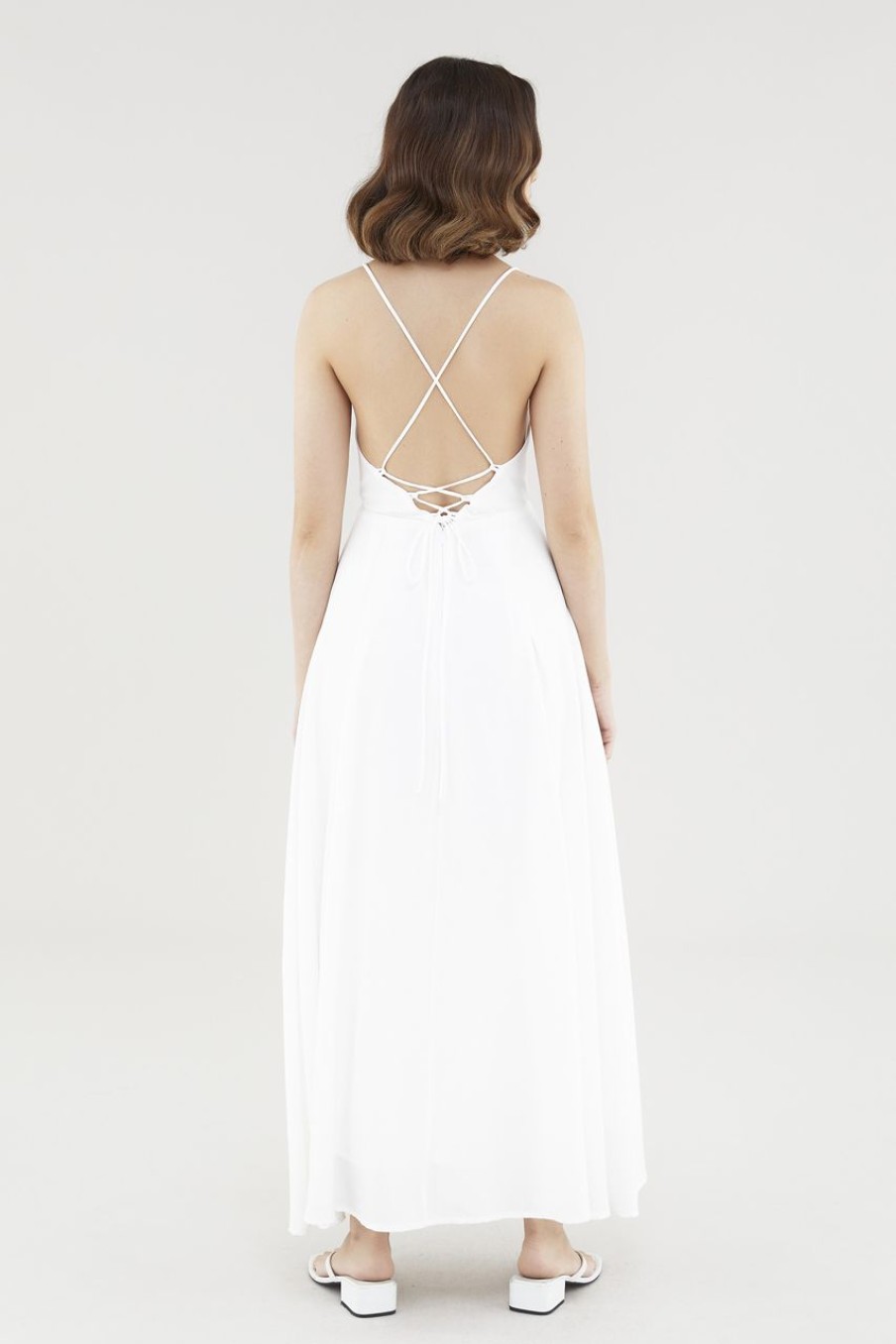 Women The Editor's Market Dresses | Ferlyn Back-Tie Dress White