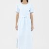 Women The Editor's Market Dresses | Nately Linen Strap-Tie Dress Sky Blue