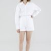 Women The Editor's Market Shorts | Ashlynn Relaxed Shorts White