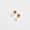 Women Afterall Earrings | Maris Drop Earrings Gold/Maroon