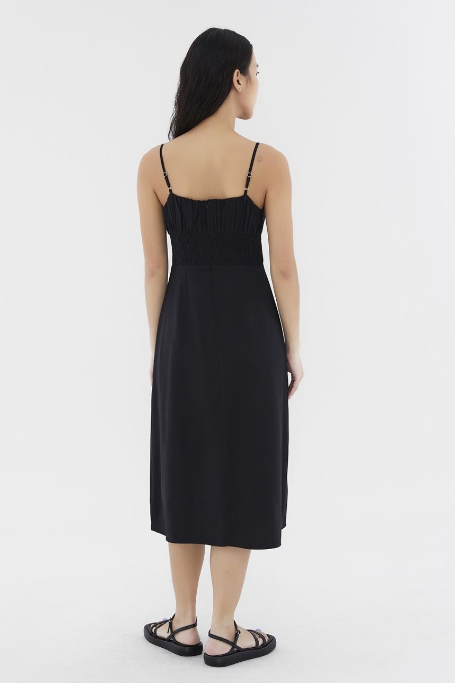 Women The Editor's Market Dresses | Charlie Ruched Dress Black