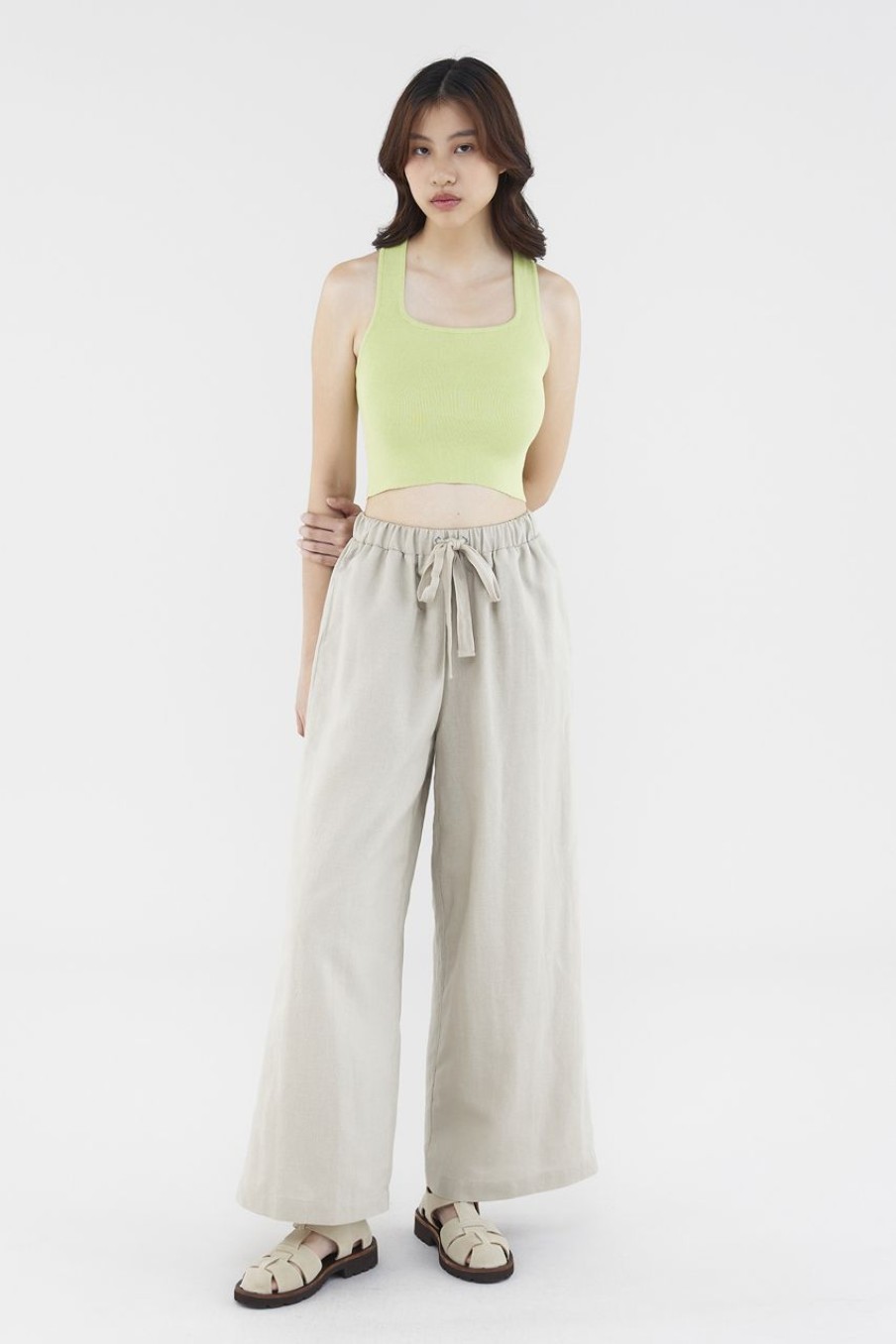 Women The Editor's Market Pants | Sirena Drawstring Pants Taupe