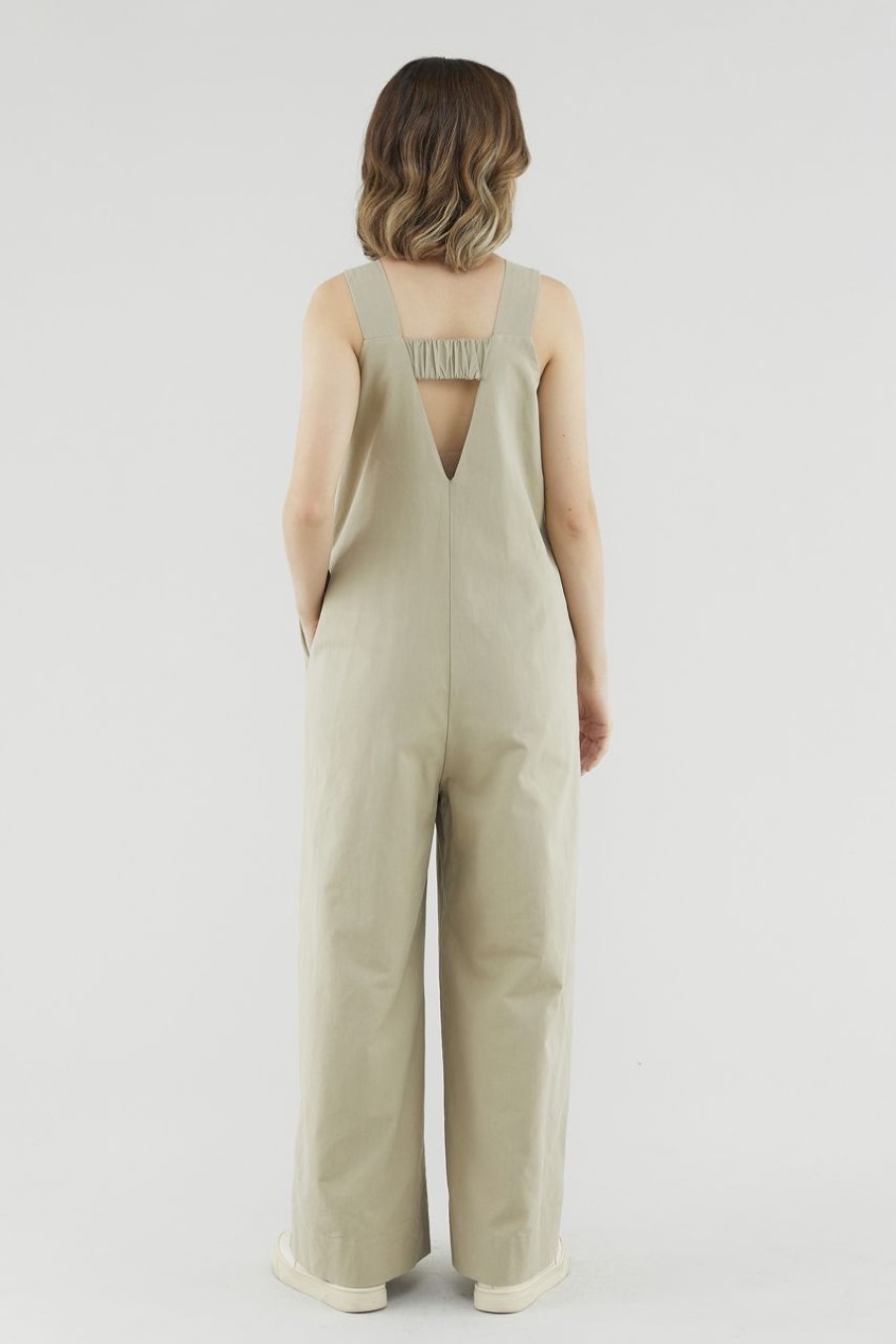 Women The Editor's Market Jumpsuits | Javiera Back Cut-Out Jumpsuit Latte