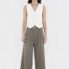 Women The Editor's Market Pants | Juralle Low-Rise Tailored Pants Umber