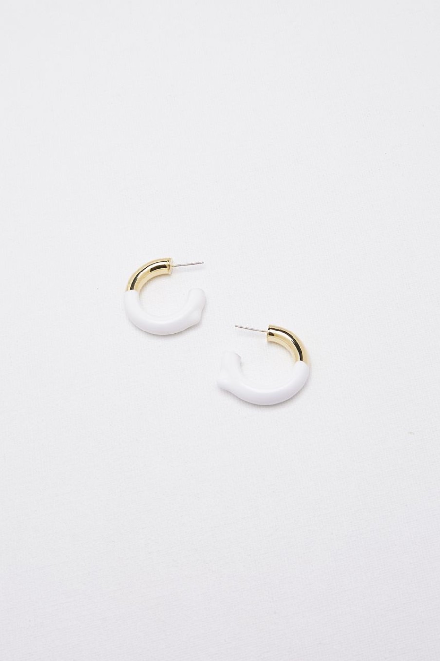 Women Afterall Earrings | Vera Hoop Earrings Gold/White