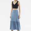 Women The Editor's Market Skirts | Betina Frill-Hem Skirt Sky Blue