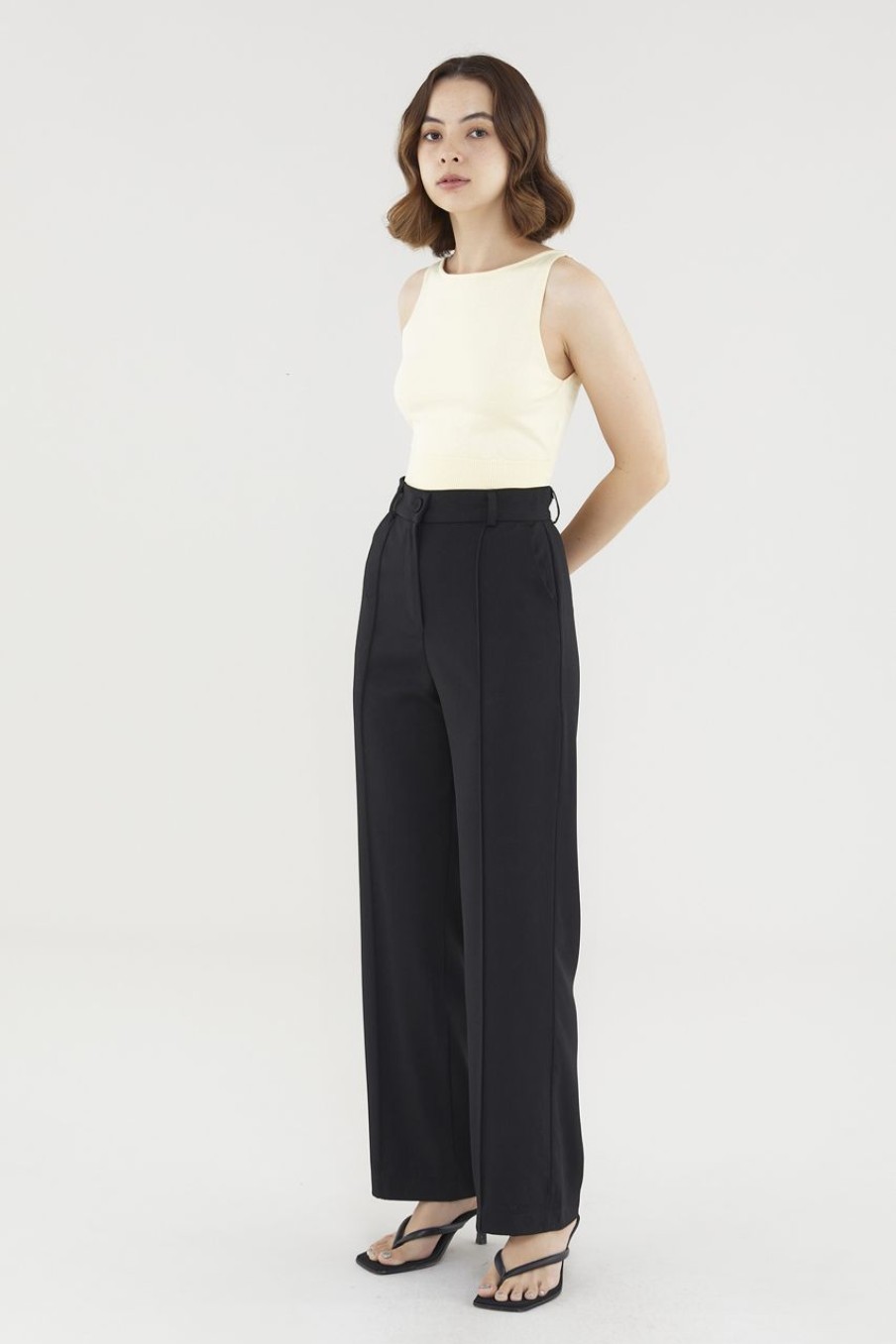 Women The Editor's Market Pants | Edelyn High-Waist Pants Black