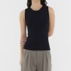 Women The Editor's Market Tops | Judie Knit Tank Black