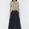 Women The Editor's Market Skirts | Savana Box-Pleat Skirt Black