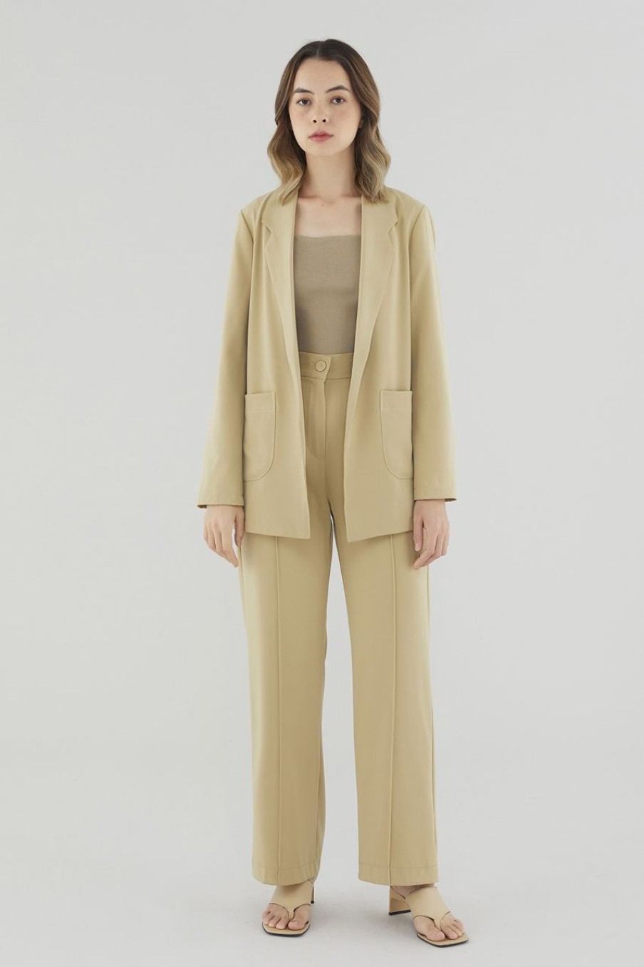 Women The Editor's Market Pants | Edelyn High-Waist Pants Fawn