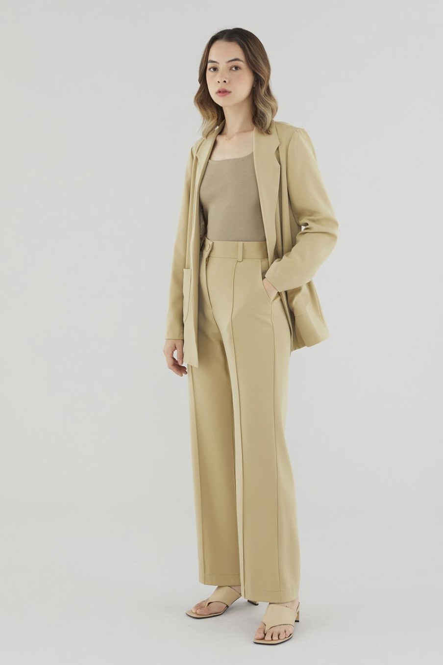 Women The Editor's Market Pants | Edelyn High-Waist Pants Fawn