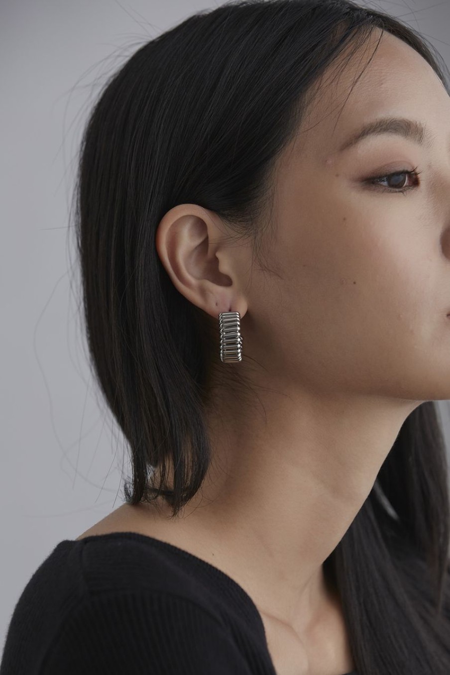 Women Afterall Earrings | Helen Hoop Earrings Silver