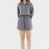 Women The Editor's Market Shorts | Georgina Relaxed Shorts Elephant