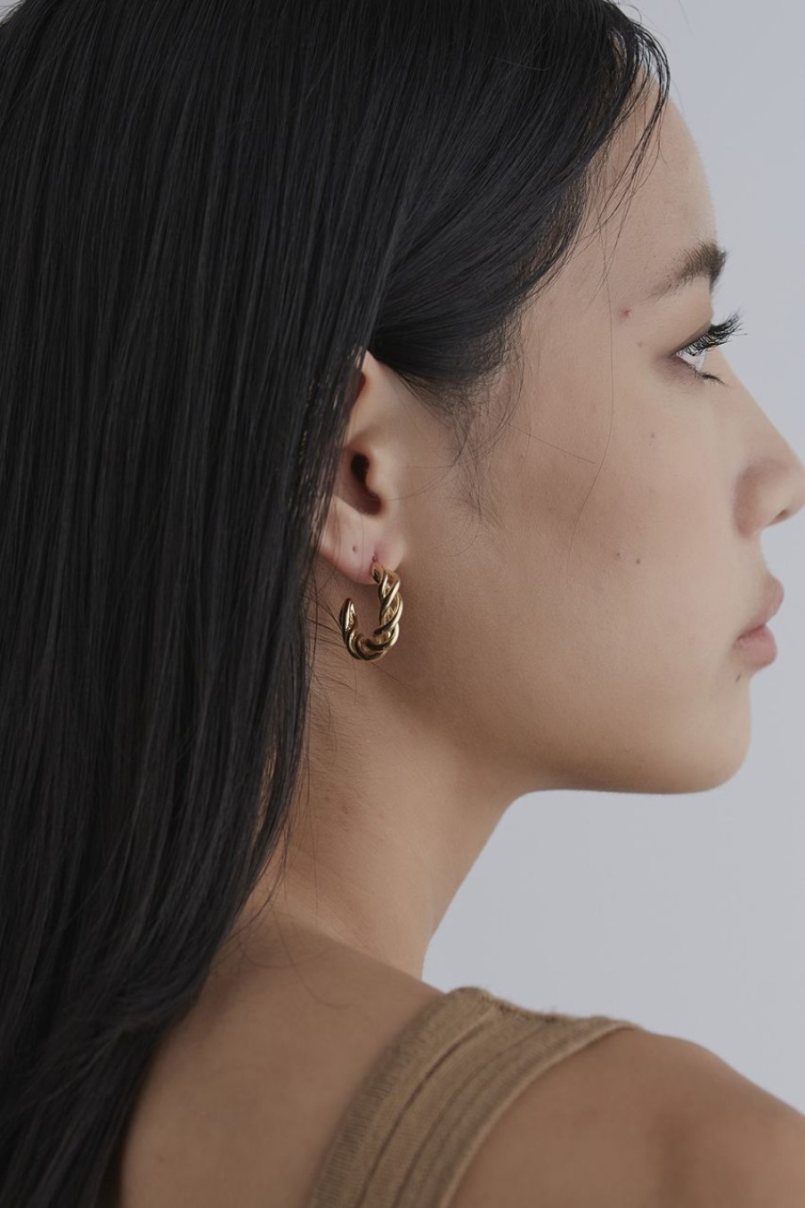 Women Afterall Earrings | Rhae Hoop Earrings Gold