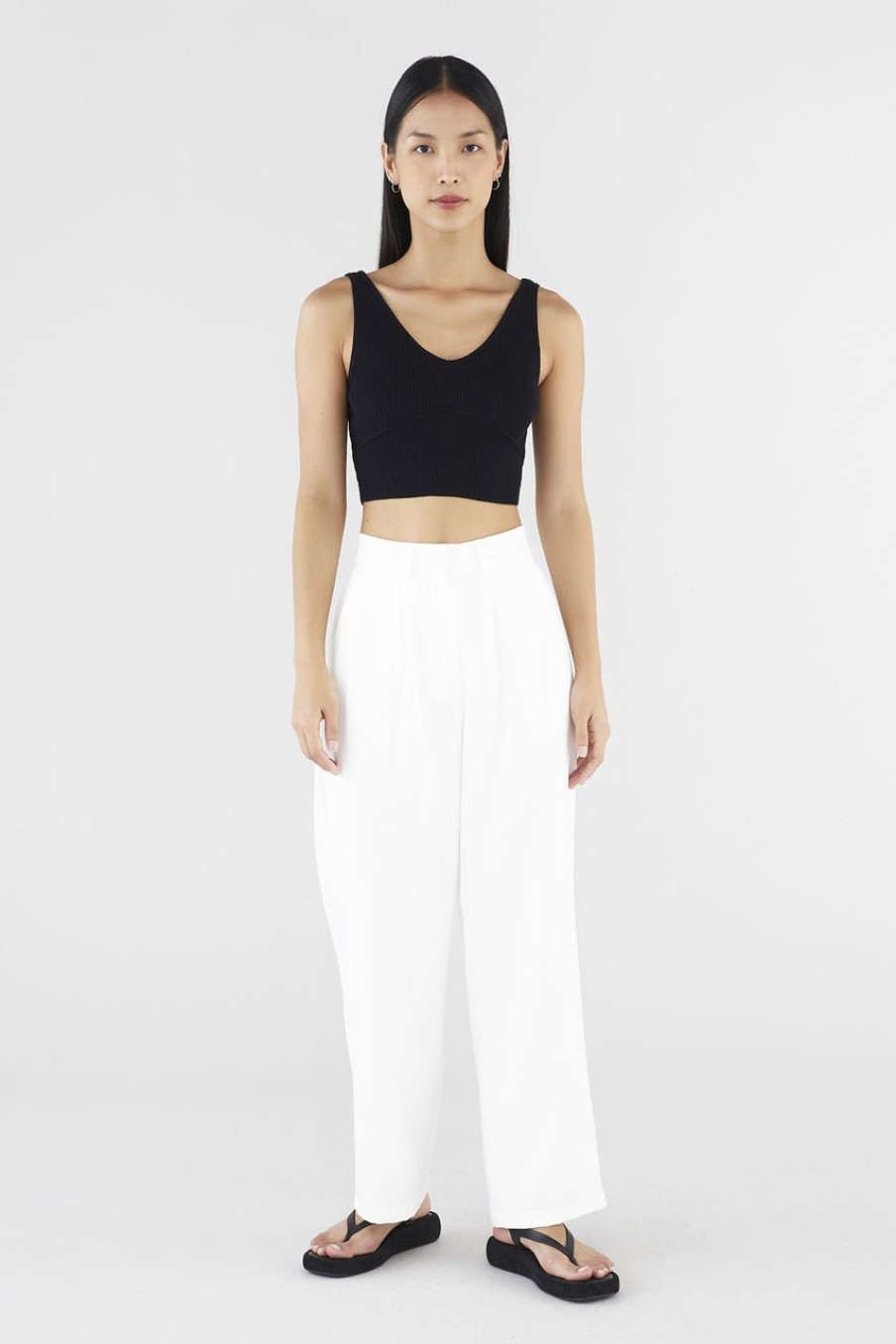 Women The Editor's Market Pants | Lorele Wide Leg Pants White